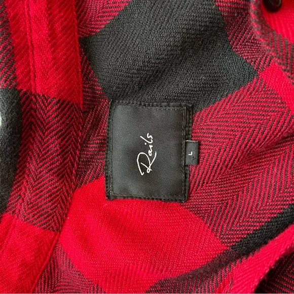 RAILS Larsson Embroidered button down in crimson jet. Tribal. Buffalo check. EUC - Picture 10 of 13